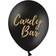 PartyDeco Latex Ballons Candy Bar, Chill, Dance Floor, Drinks, Photo Booth Black/Gold 5-pack