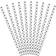 PartyDeco Straws Dotted Black/White 10-pack