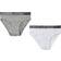 Calvin Klein Girl's Bikini Brief - Grey Heather/White (G80G800071)