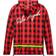 Palm Angels Buffalo Check Windbreaker - Red/White