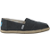 Toms Black Washed Canvas Alpargata Female