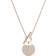 Swarovski Ginger T Bar Necklace - Rose Gold/White