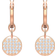 Swarovski Ginger Mini Hoop Pierced Earrings - Rose Gold/White