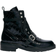 AllSaints Donita Leather Crocodile Boots - Black