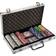tectake Poker Set Silver 300 Pieces