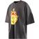 Palm Angels Burning Smiley T-Shirt - Washed Black