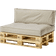 Silja Pallehynde Stolehynde Grøn, Grå, Beige (120x80cm)