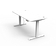 Nordic FlexiDesk Gaming Desk - White, 1200x600x1200mm