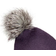 Minymo Hat Knit w. Fake Fur Pompom - Loganberry (160455 L-6730)