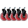 L33T Casters for gaming Chairs Red Bordsben 11.4cm 5st