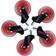 L33T Casters for gaming Chairs Red Bordsben 11.4cm 5st