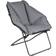 Bo-Camp Chaise de Relaxation Gris Camping Jardin Salon Balcon Plage Extérieur