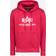 Alpha Industries Basic Hoodie - Cranberry/White