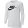 Nike Women's Sportswear Long-Sleeve T-shirt- White/Black