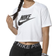 NIKE Women's Sportswear Essential Cropped T-shirt - White/Black