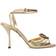 Dolce & Gabbana Devotion Metallic Leather Sandals - Gold/Tone