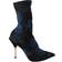 Dolce & Gabbana Stretch Ankle Boots - Black/Blue Rose