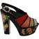 Dolce & Gabbana Floral Wedges - Black With Multicolor Floral Detailing