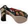 Dolce & Gabbana Floral Wedges - Black With Multicolor Floral Detailing
