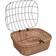 vidaXL Cestino Anteriore Bici con Copertura 50x45x35cm Salice Naturale Marrone