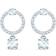 Swarovski Attract Circle Pierced Earrings - Silver/White