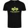 Alpha Industries Basic T-Shirt Neon Print - Black/Neon Yellow