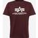 Alpha Industries Basic T-Shirt - Burgundy/White