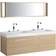 Beliani Bagno Di 2 Lavabi Con Armadietti E Specchio Beige Malaga