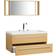 Beliani Meuble Vasque Beige Avec Miroir 2 Tiroirs