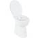 vidaXL Toilette Haute Sans Bord Avec Fermeture Douce Cuvette 7 cm Céramique Blanc