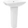 vidaXL Lavabo Autoportant Avec Socle Céramique Blanc 580x470x200 mm