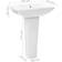 vidaXL Lavabo Autoportant Avec Socle Céramique Blanc 580x470x200 mm