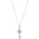 Pandora Two-tone Key & Flower Necklace - Gold/Silver/Transparent