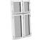 Sparvinduer DB0204 Aluminium, Træ Sidehængt vindue Vindue med 3-lags glas 82x86cm