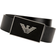 Emporio Armani Leather Belt with Eagle Plate - Black