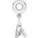 Pandora Shoes Baby Bottle and Heart Dangle Charm - Silver/Transparent