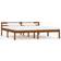 vidaXL Solid Pine 60cm Sängram 180x200cm