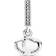 Pandora Two-Tone Double Heart Dangle Charm - Silver/Gold/Transparent