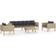 vidaXL 3059332 Loungeset, 1 Bord inkl. 2 Stolar & 1 Soffor