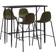 vidaXL 3051296 Bargrupp, 1 Bord inkl. 4 Stolar