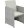tectake Lausanne - Light Grey Bistro Set, 1 Table incl. 2 Chairs