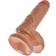 Pipedream Huidkleurige dildo met ballen 18 cm Beige