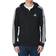 adidas Essentials French Terry 3-Stripes Full-Zip Hoodie - Black/White