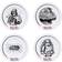 Star Wars Join The Dark Side Dessert Plate 21cm 4pcs