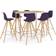 vidaXL 3056294 Bargrupp, 1 Bord inkl. 6 Stolar