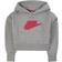 Nike Air French Terry Crop Hoodie - Carbon Heather/Fireberry/Fireberry ( DA1173-091)