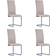 vidaXL Cantilevered 4-pack Esszimmerstuhl 102.5cm 4Stk.