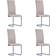 vidaXL Cantilevered 4-pack Køkkenstol 102.5cm 4stk