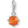 Thomas Sabo Monthly Stone January Charm Pendant - Silver/Orange/Transparent