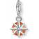 Thomas Sabo Monthly Stone January Charm Pendant - Silver/Orange/Transparent